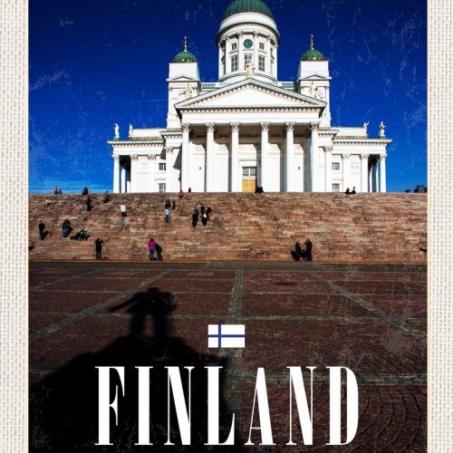 Schild Finland Finnland Dom Von Helsinki Kathedrale 12x18 20x30 30x40 Blech/Holz