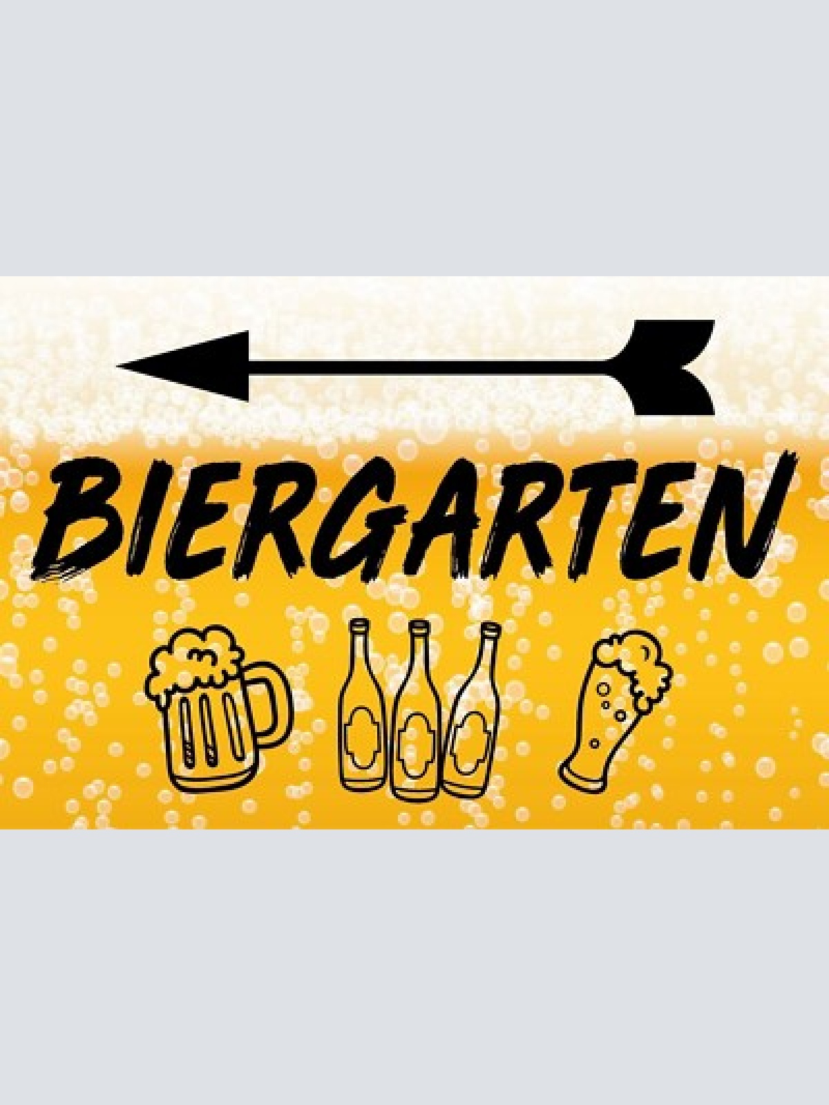 Nostalgie schild biergarten flasche glas 12x18 / 20x30 / 30x40 blech od. holz
