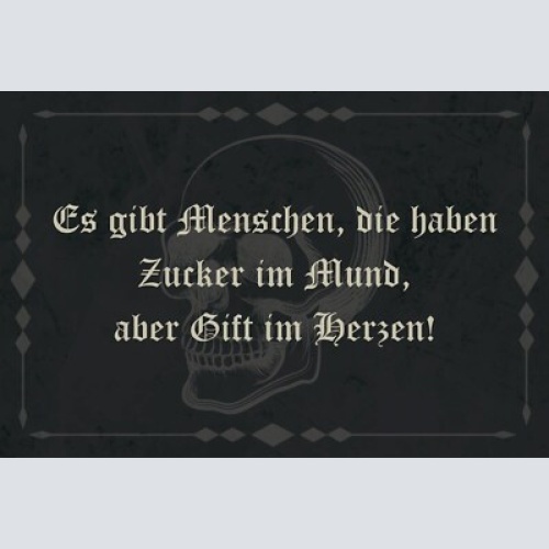 Nostalgie schild zucker im mund gift herzen 12x18 / 20x30 / 30x40 blech od. holz