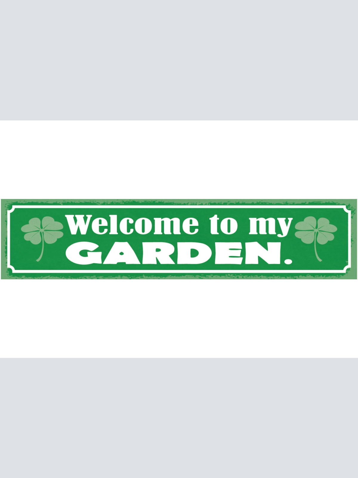 Schild Welcome To My Garden Garten Pflanzen Blumen Beet 46 x 10 Blech od. Holz
