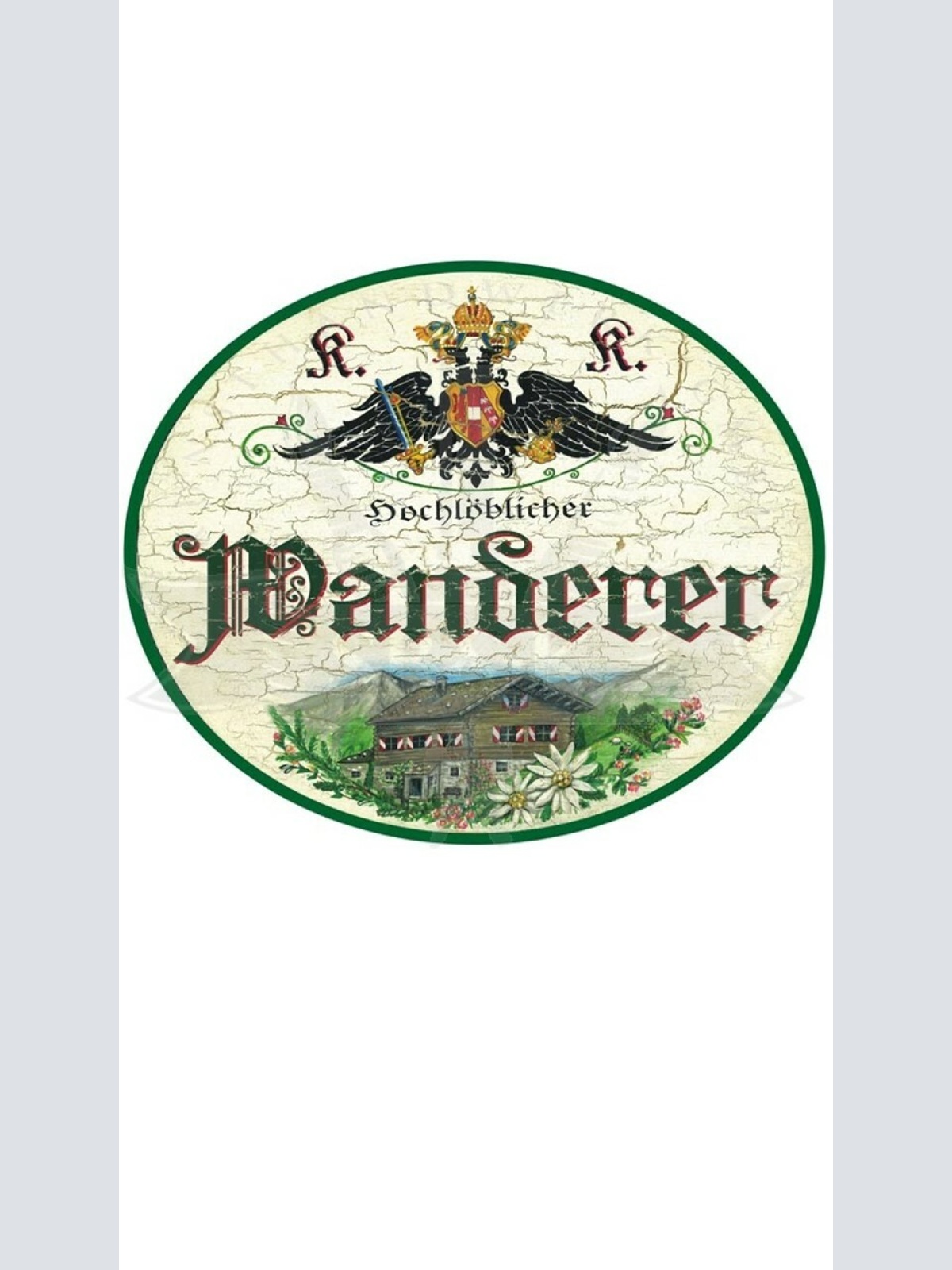 KuK Nostalgie Holzschild "Wanderer"