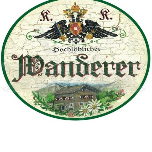 KuK Nostalgie Holzschild "Wanderer"