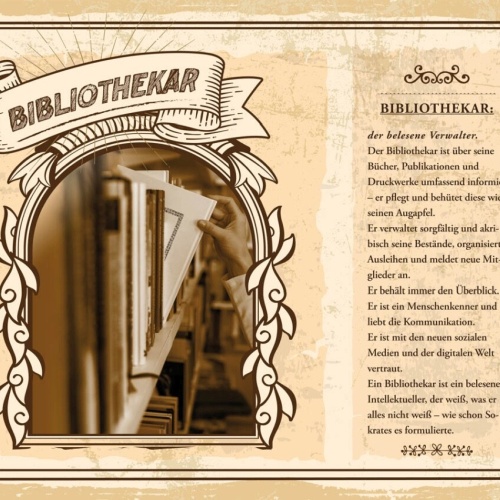 Schild Bibliothekar Beruf Bibliothek Buch Bücherei 12x18 20x30 30x40 Blech/Holz