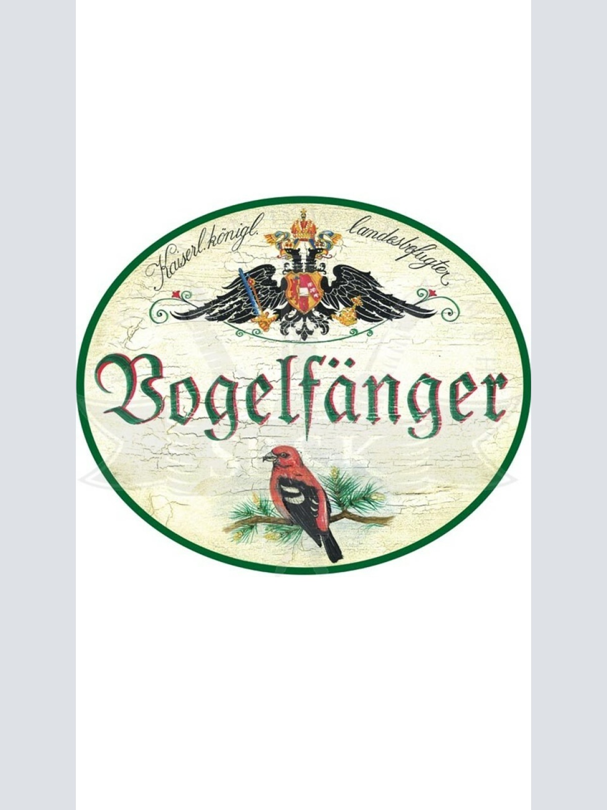 KuK Nostalgie Holzschild "Vogelfänger"