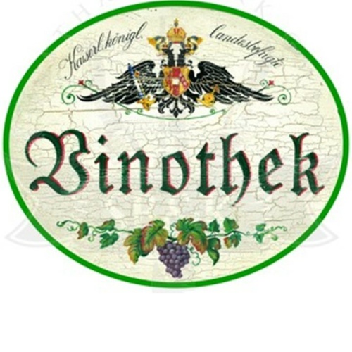 KuK Nostalgie Holzschild "Vinothek"