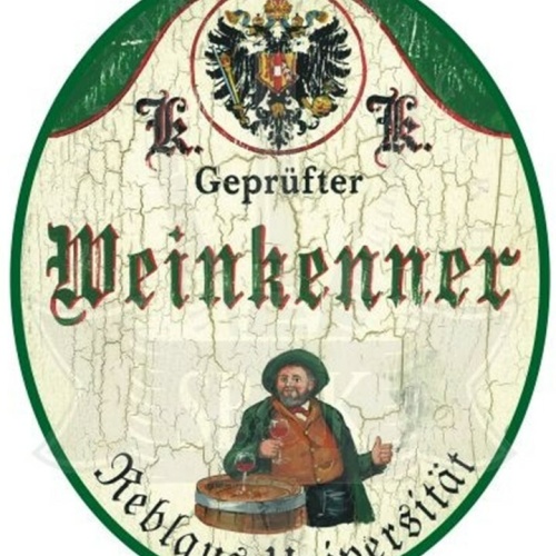 KuK Nostalgie Holzschild "Weinkenner"