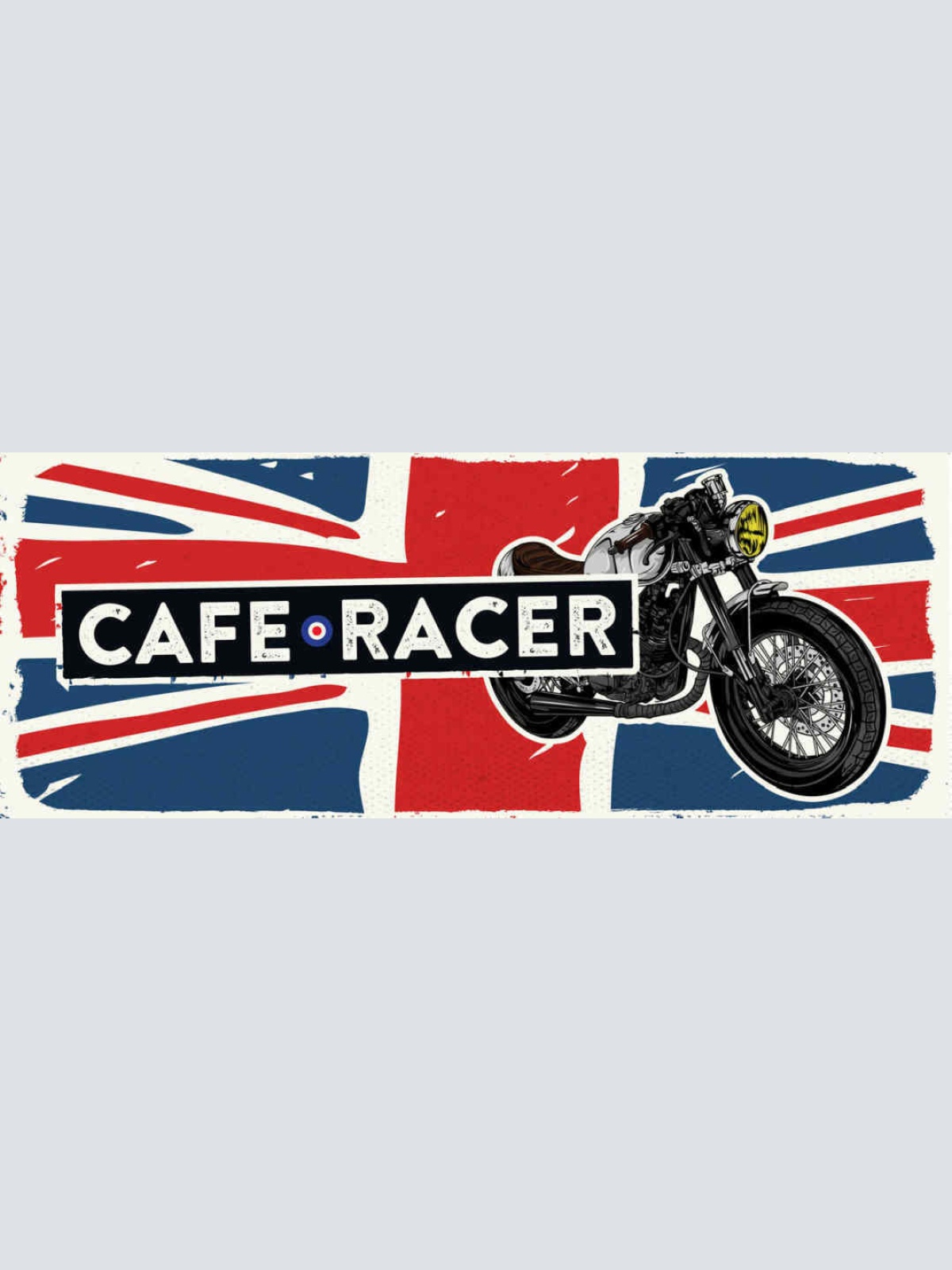 Schild Cafe Racer Motorrad Custom Bike Biker Moped UK GB 27x10 Blech od.Holz