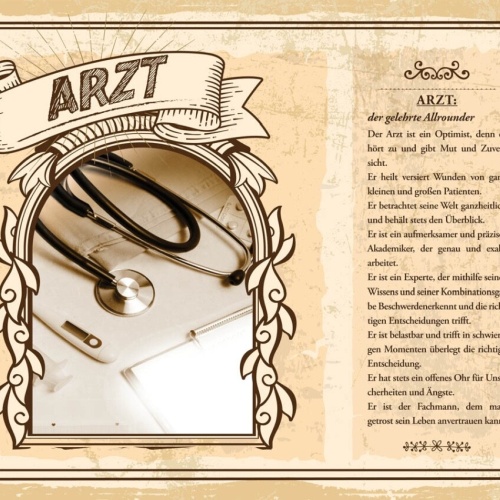 Schild Arzt Beruf Doktor Mediziner Heilkundiger 12x18 20x30 30x40 Blech/Holz