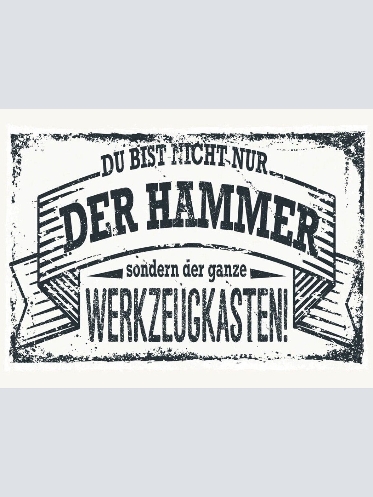 Schild Du Bist Nicht Nur Der Hammer Werkzeugkasten 12x18 20x30 30x40 Blech/Holz