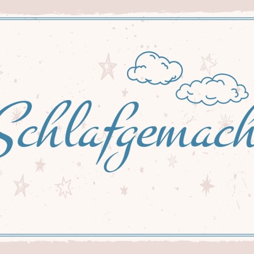 Schild Schlafgemach Bett Schlafzimmer Schlafen 12x18 20x30 30x40 Blech/Holz