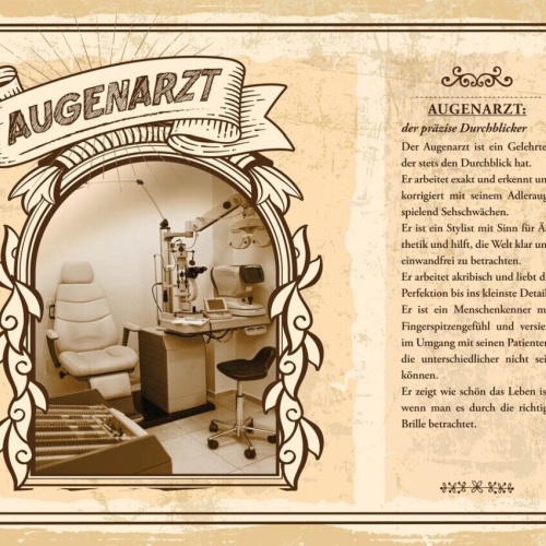 Schild Augenarzt Beruf Doktor Medizin Auge Sehen 12x18 20x30 30x40 Blech/Holz