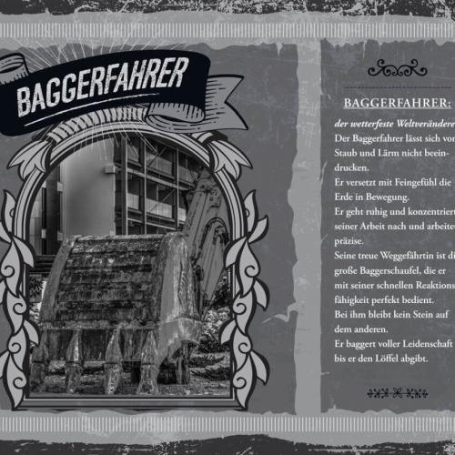 Schild Baggerfahrer Beruf Bau Fahrzeug Baustelle 12x18 20x30 30x40 Blech/Holz