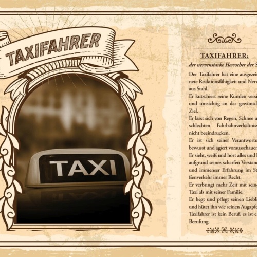 Schild Taxifahrer Beruf Taxi Lenker Chauffeur Auto 12x18 20x30 30x40 Blech/Holz