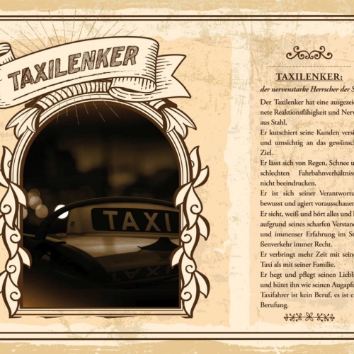 Schild Taxilenker Beruf Taxi Fahrer Chauffeur Auto 12x18 20x30 30x40 Blech/Holz