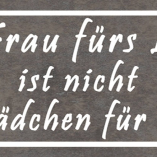 Schild Die Frau Fürs Leben Ist Nicht Das Mädchen Für Alles 27x10 Blech od.Holz