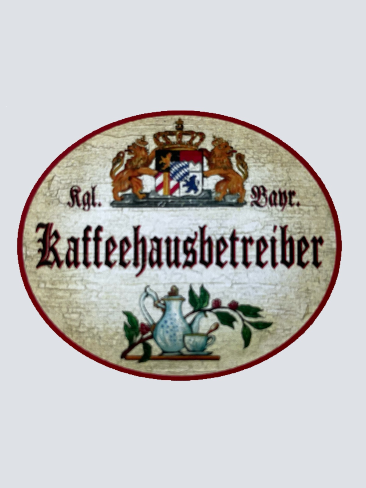 Nostalgie Holzschild Bayern Königlich Bayerischer Kaffeehausbetreiber Schild