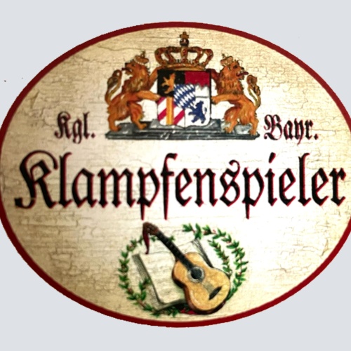 Nostalgie Holzschild Bayern Königlich Bayerischer Klampfenspieler Gitarre Schild