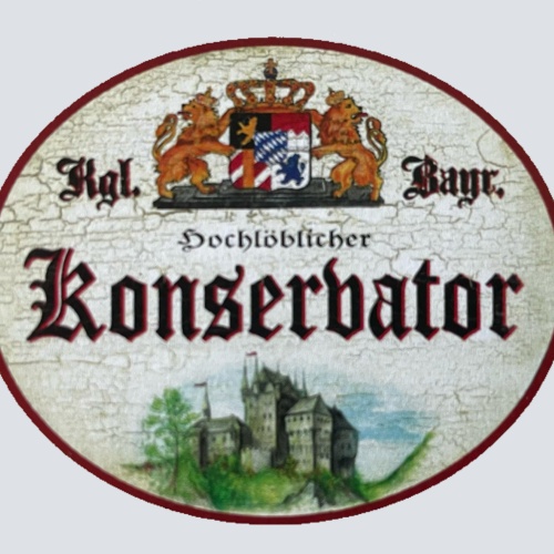 Nostalgie Holz Schild Bayern Königlich Bayerischer Hochlöblicher Konservator