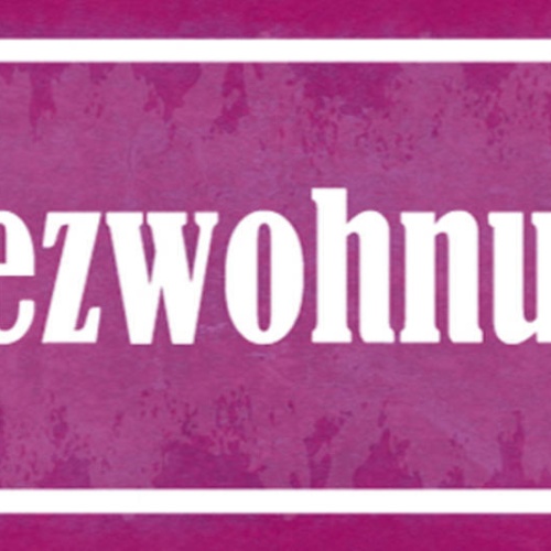 Schild Miez Wohnung Haus Katze Tier Liebe Katzen Fan 27x10 Blech od.Holz