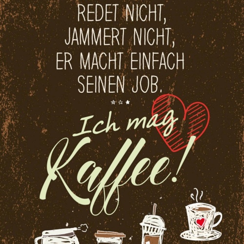 Schild Ich Mag Kaffee Redet Jammert Nicht Job 12x18 20x30 30x40 Blech/Holz LP