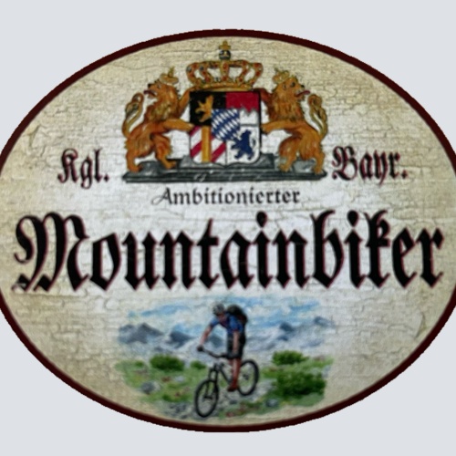 Nostalgie Holz Schild Bayern Königlich Bayerischer Ambitionierter Mountainbiker