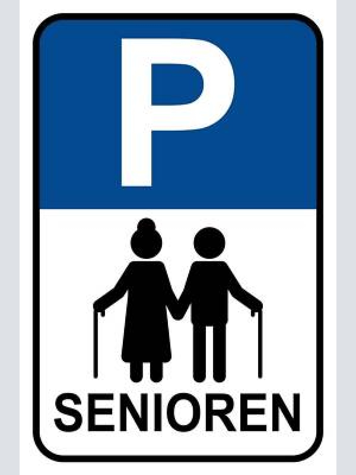 Schild parkplatz senioren pensionist parken 12x18 / 20x30 / 30x40 blech od. holz