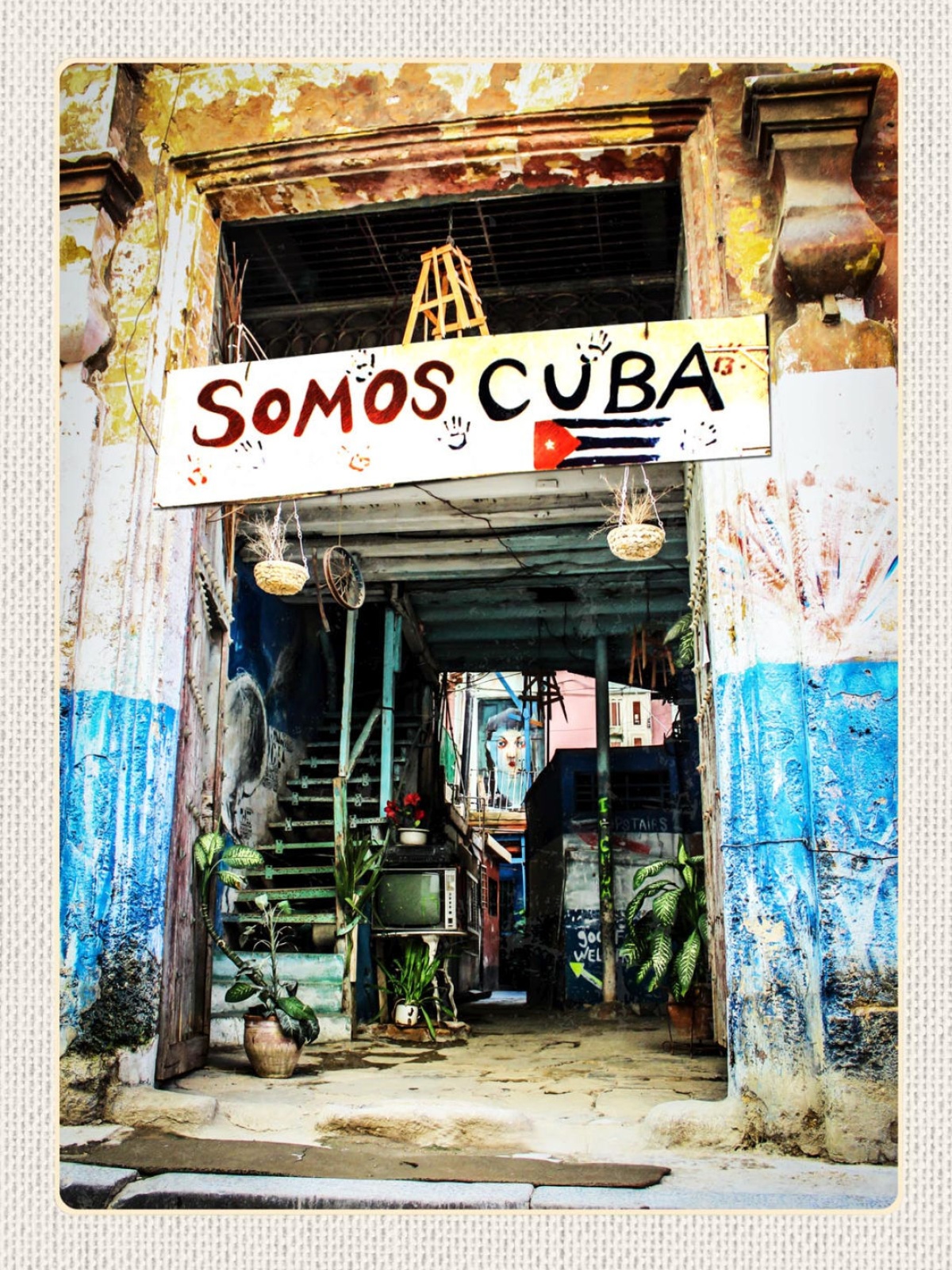 Schild Somos Cuba Wir Sind Kuba Haus Gebäude 12x18 20x30 30x40 Blech/Holz