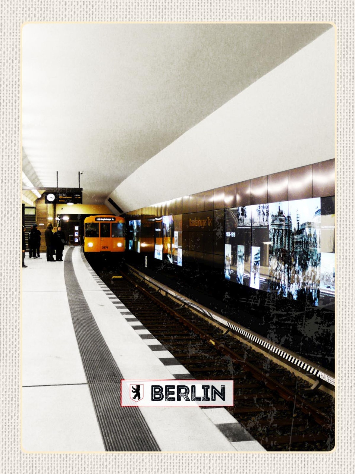 Schild Berlin Deutschland U-Bahn Station 12x18 20x30 30x40 Blech od. Holz
