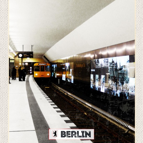 Schild Berlin Deutschland U-Bahn Station 12x18 20x30 30x40 Blech od. Holz