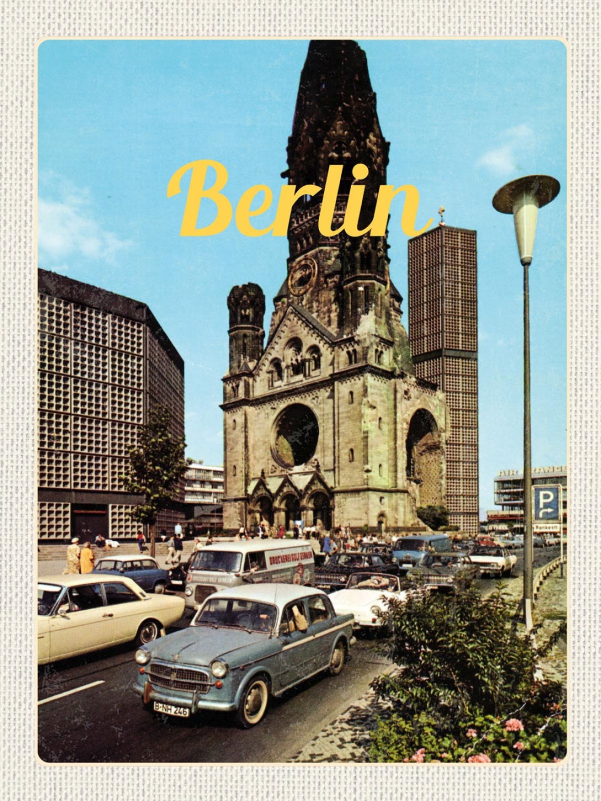 Schild Berlin Deutschland Kurfürstendamm Kirche 12x18 20x30 30x40 Blech od. Holz