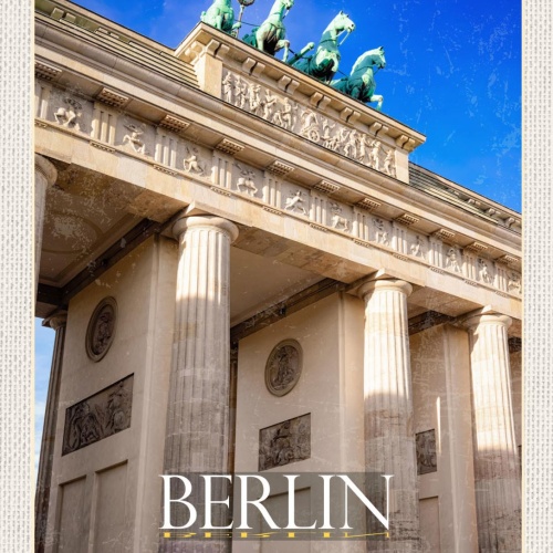 Schild Berlin Deutschland Brandenburger Tor 12x18 20x30 30x40 Blech od. Holz