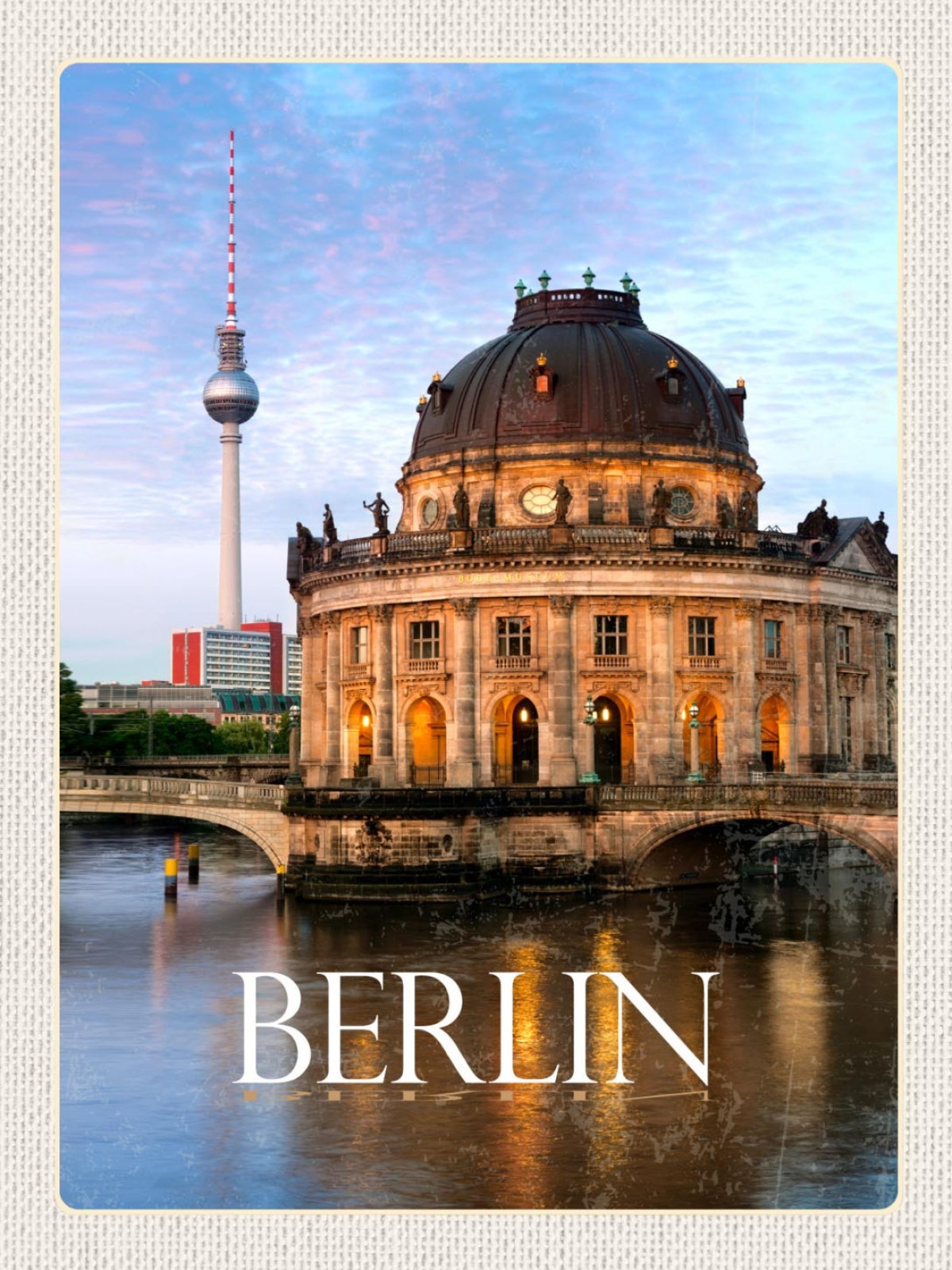 Schild Berlin Deutschland Museumsinsel 12x18 20x30 30x40 Blech od. Holz