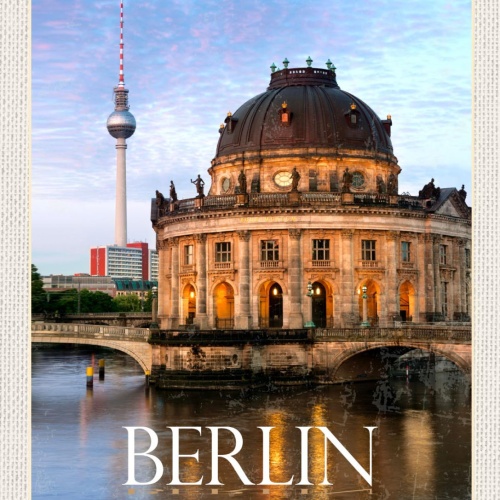 Schild Berlin Deutschland Museumsinsel 12x18 20x30 30x40 Blech od. Holz