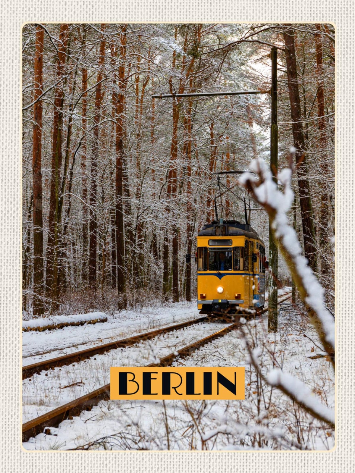 Schild Berlin Deutschland Tram Zug Eisenbahn 12x18 20x30 30x40 Blech/Holz