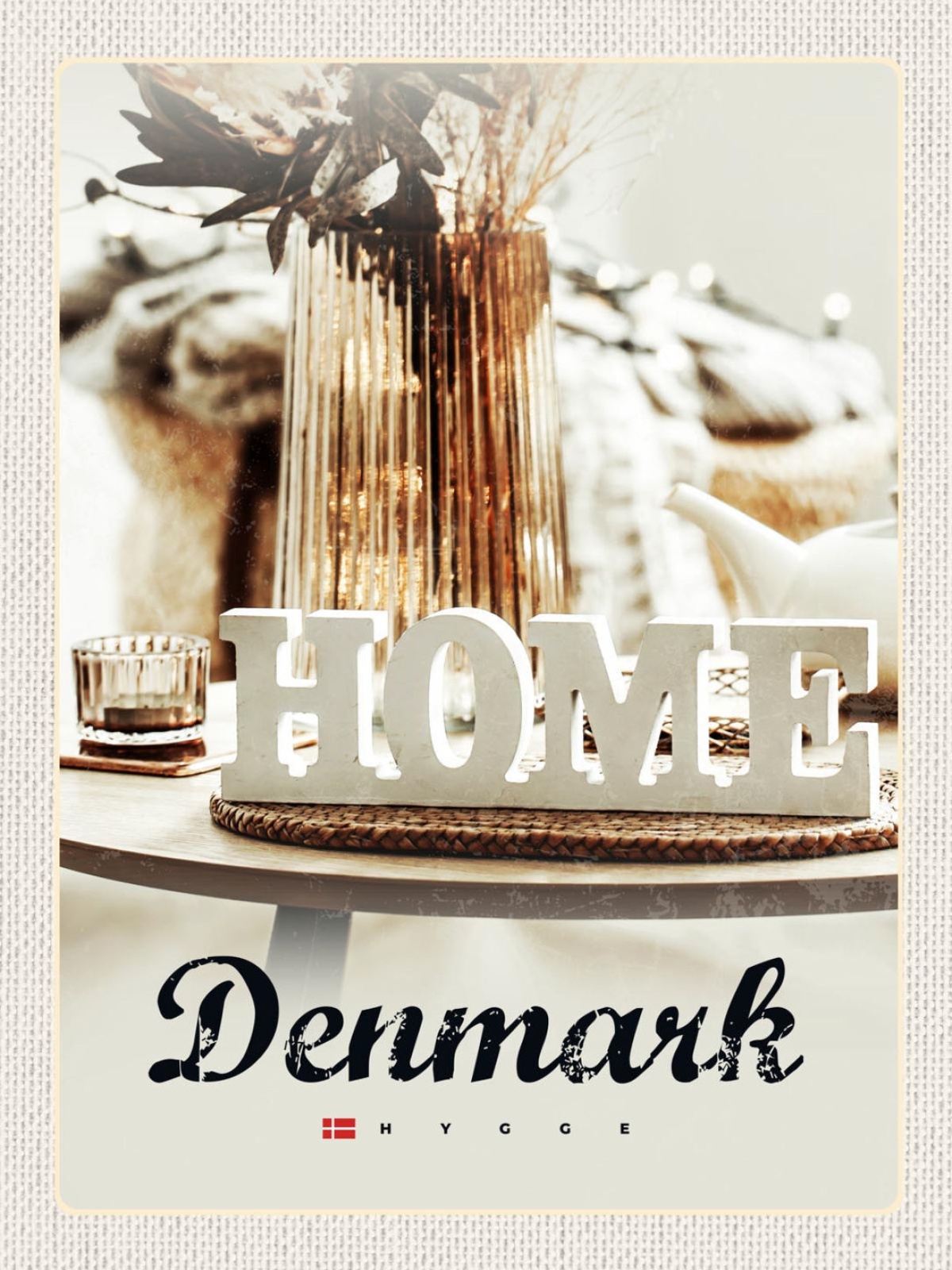 Schild Denmark Dänemark Tee Kanne Home Deko Hygge 12x18 20x30 30x40 Blech/Holz
