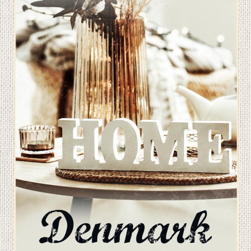 Schild Denmark Dänemark Tee Kanne Home Deko Hygge 12x18 20x30 30x40 Blech/Holz