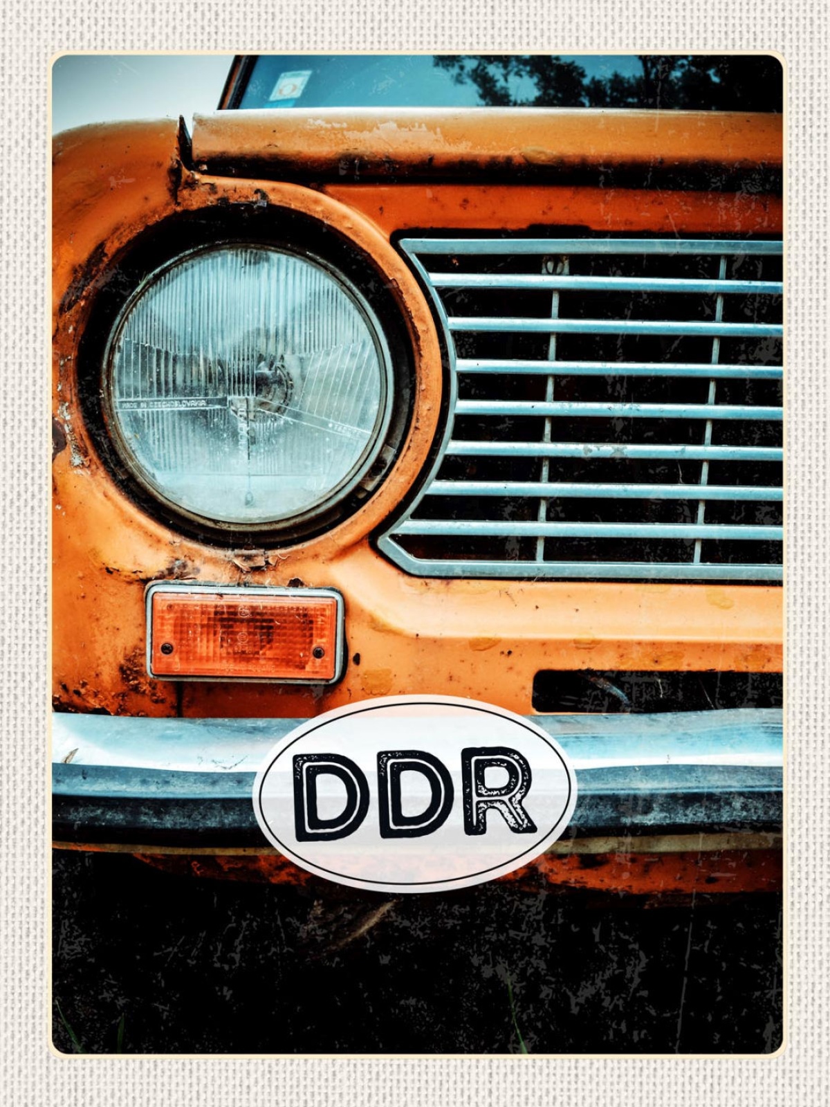 Schild DDR Trabi Trabant Auto Ost Deutschland 12x18 20x30 30x40 Blech/Holz