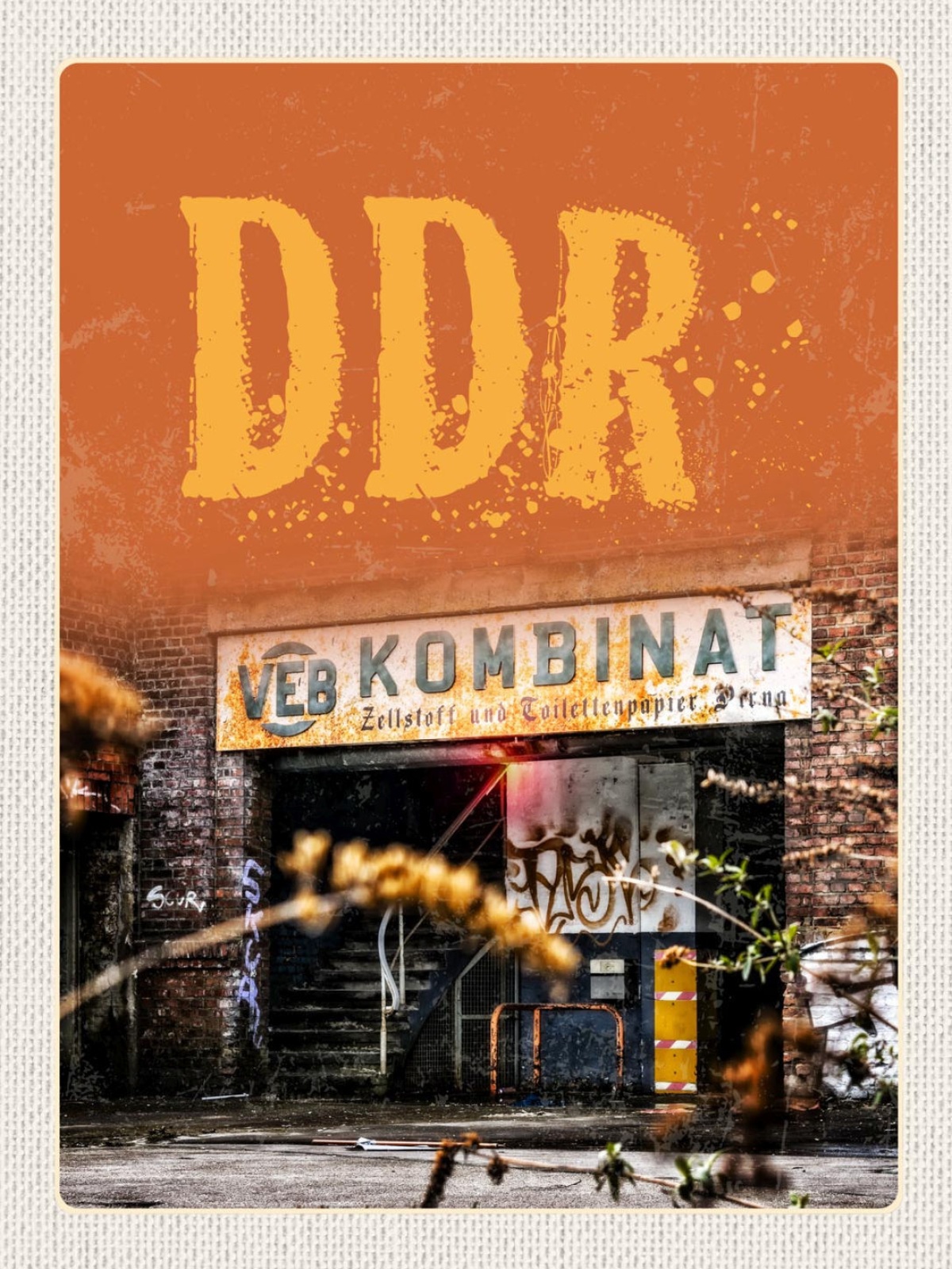 Schild DDR VEB Kombinat Firma Ost Deutschland 12x18 20x30 30x40 Blech/Holz