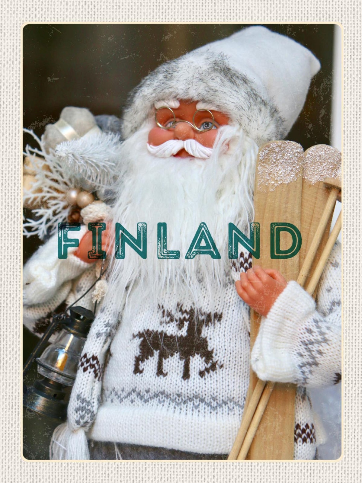 Schild Finland Finnland Weihnachten Santa Claus 12x18 20x30 30x40 Blech/Holz