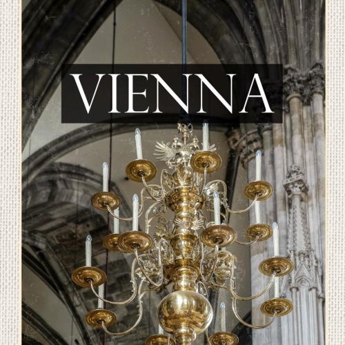 Schild Vienna Austria Wien Österreich Stephansdom 12x18 20x30 30x40 Blech/Holz