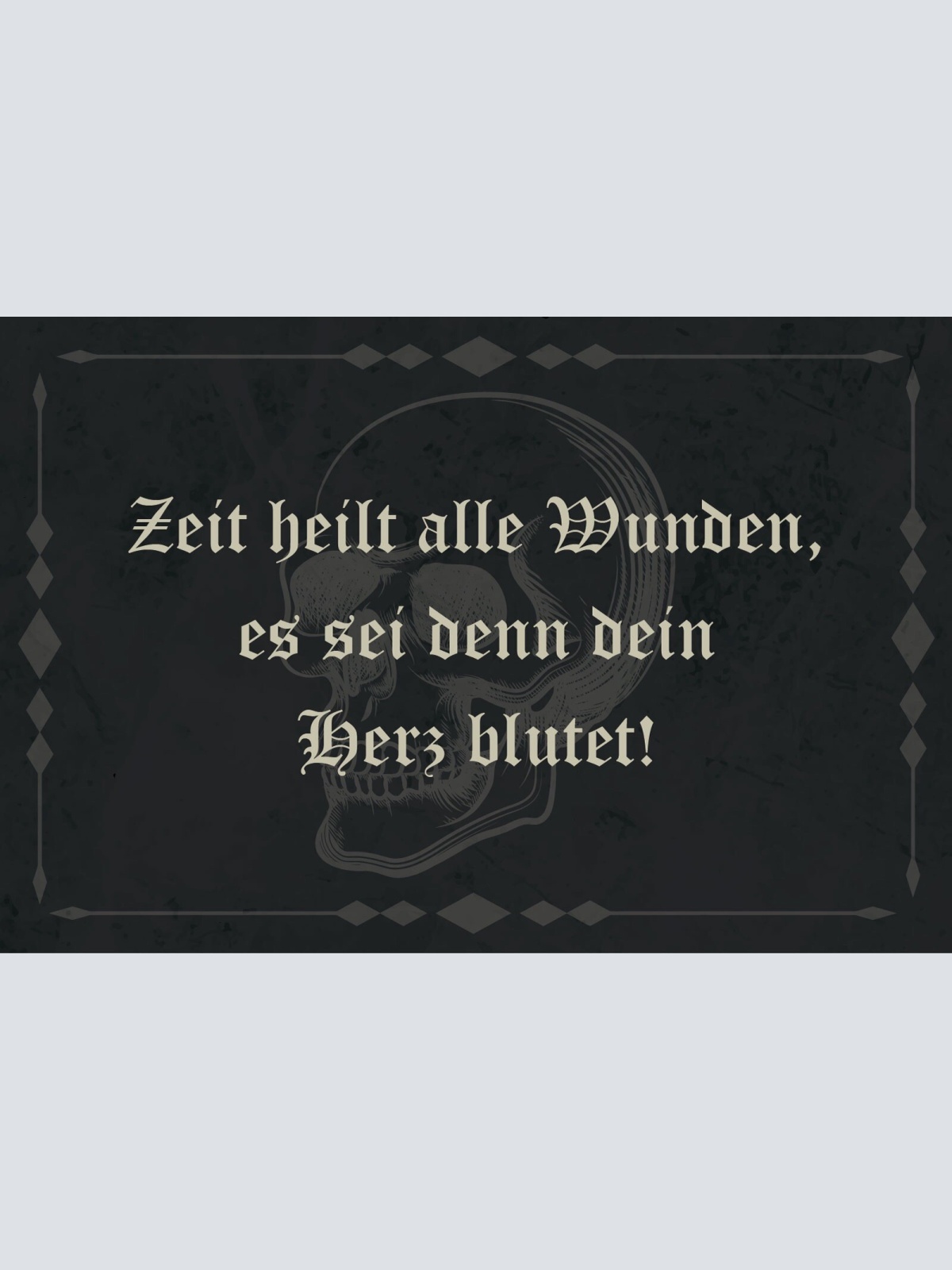 Nostalgie Schild Zeit Wunden Herz blutet 12x18 / 20x30 / 30x40 Blech od. Holz