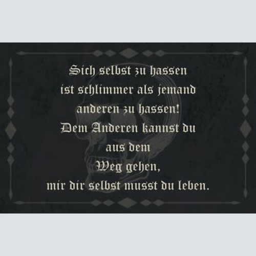 Nostalgie schild selbst hass andere leben 12x18 / 20x30 / 30x40 blech od. holz