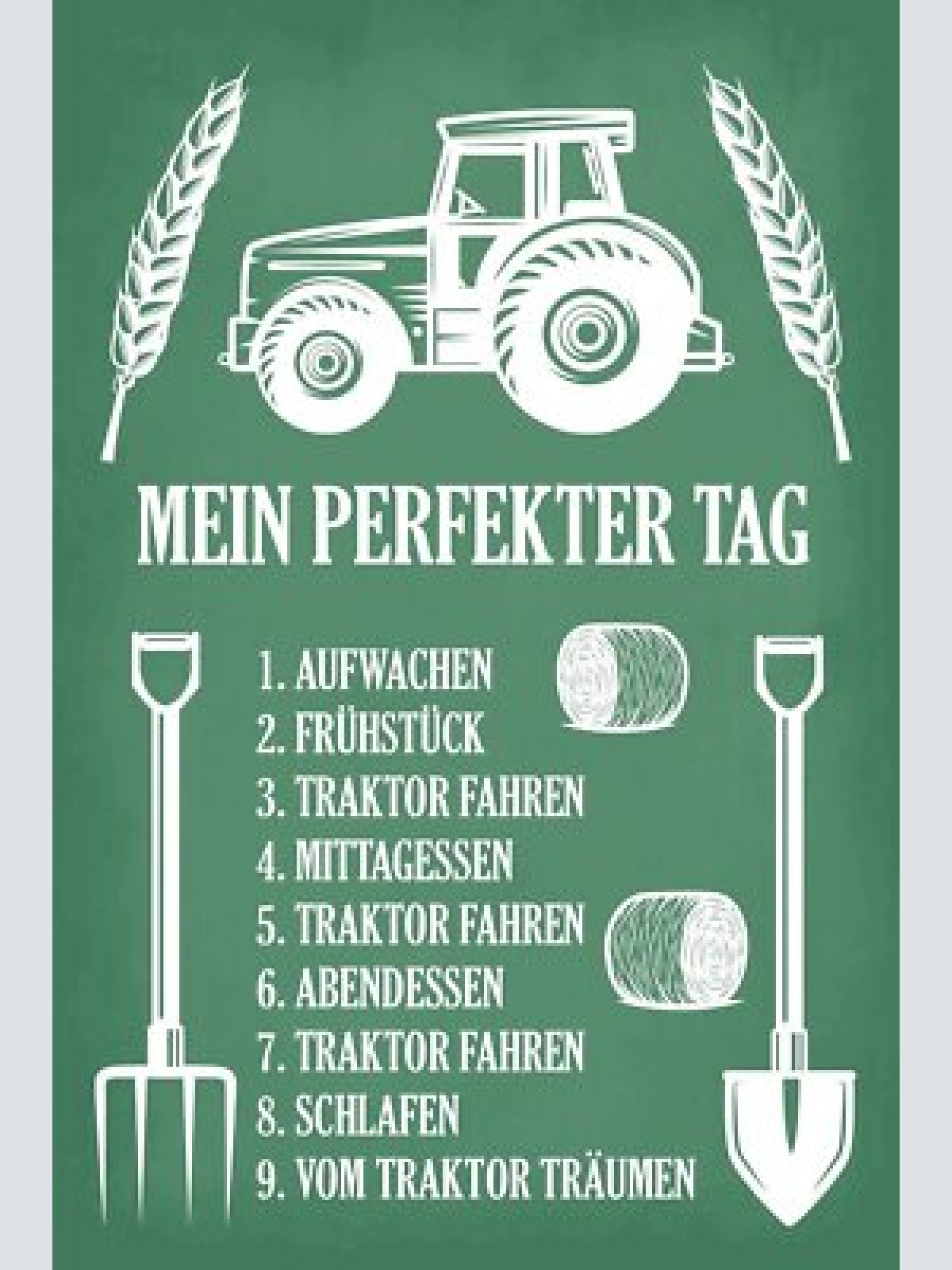 Nostalgie schild traktor fahren traum bauer 12x18 / 20x30 / 30x40 blech od. holz