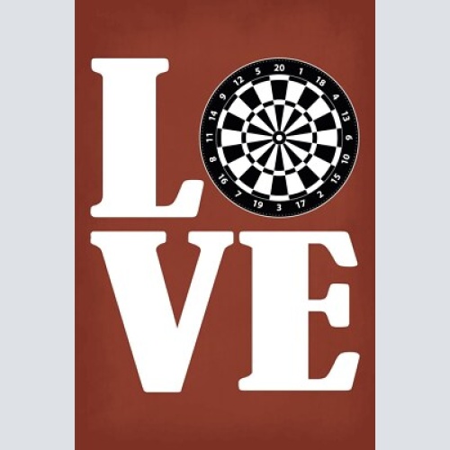 Nostalgie schild darts love scheibe liebe 12x18 / 20x30 / 30x40 blech od. holz