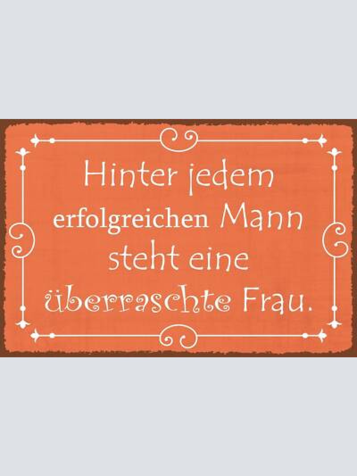 Nostalgie schild erfolgreicher mann frau 12x18 / 20x30 / 30x40 blech od. holz