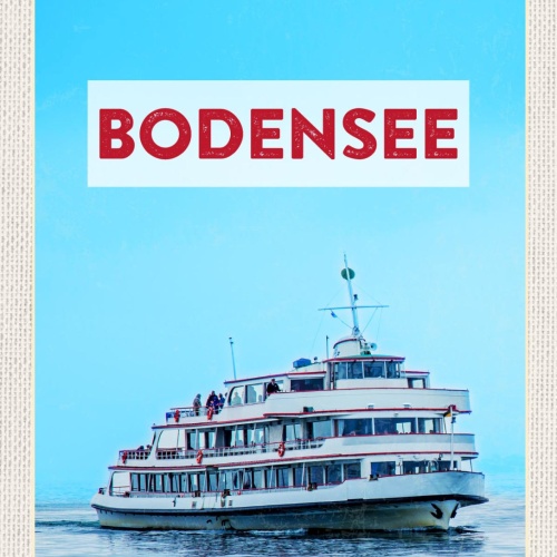 Schild Bodensee Schiff Schifffahrt D A CH 12x18 20x30 30x40 Blech od. Holz