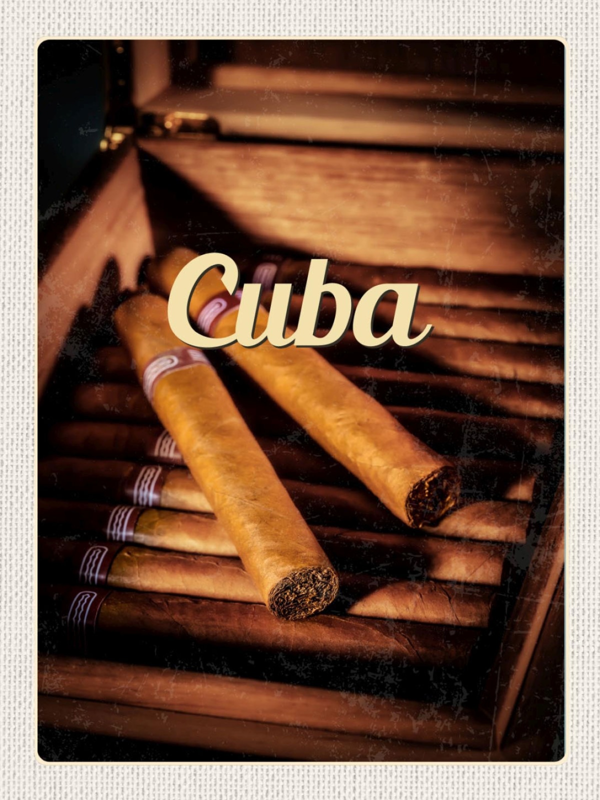 Schild Cuba Kuba Kubanische Zigarre Rauchen 12x18 20x30 30x40 Blech/Holz