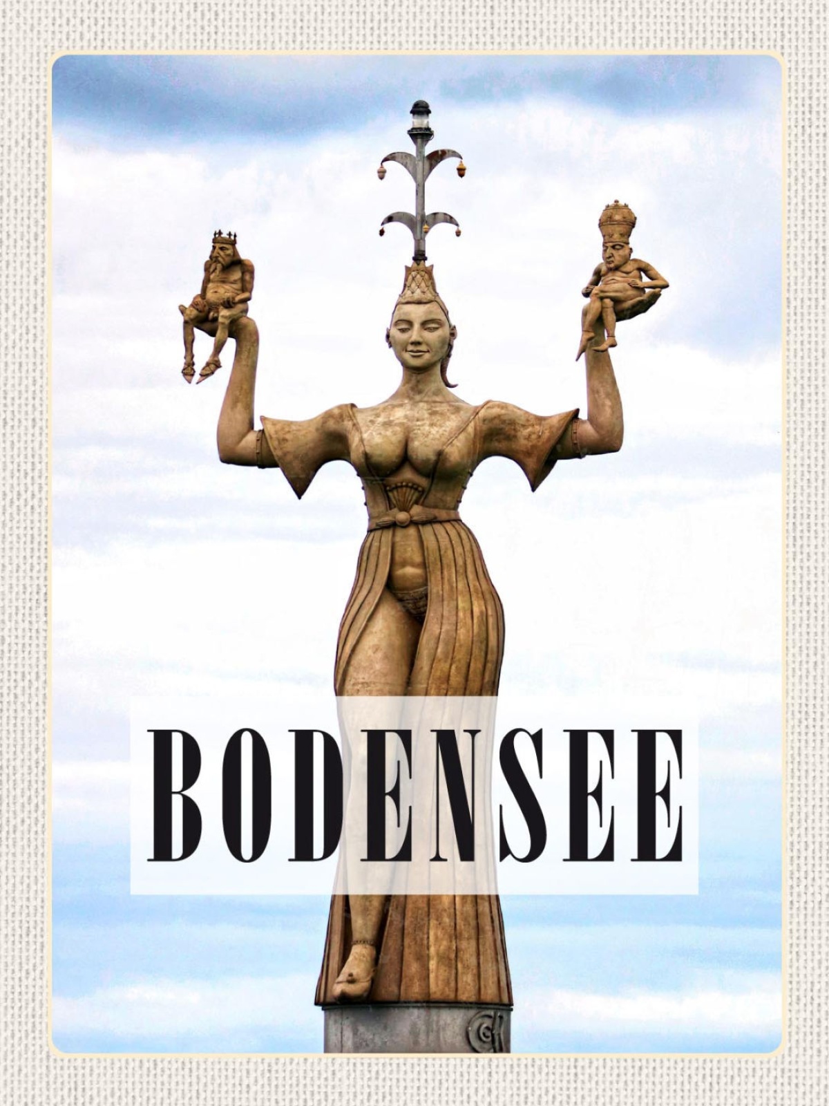 Schild Bodensee Imperia Statue Konstanz D 12x18 20x30 30x40 Blech od. Holz