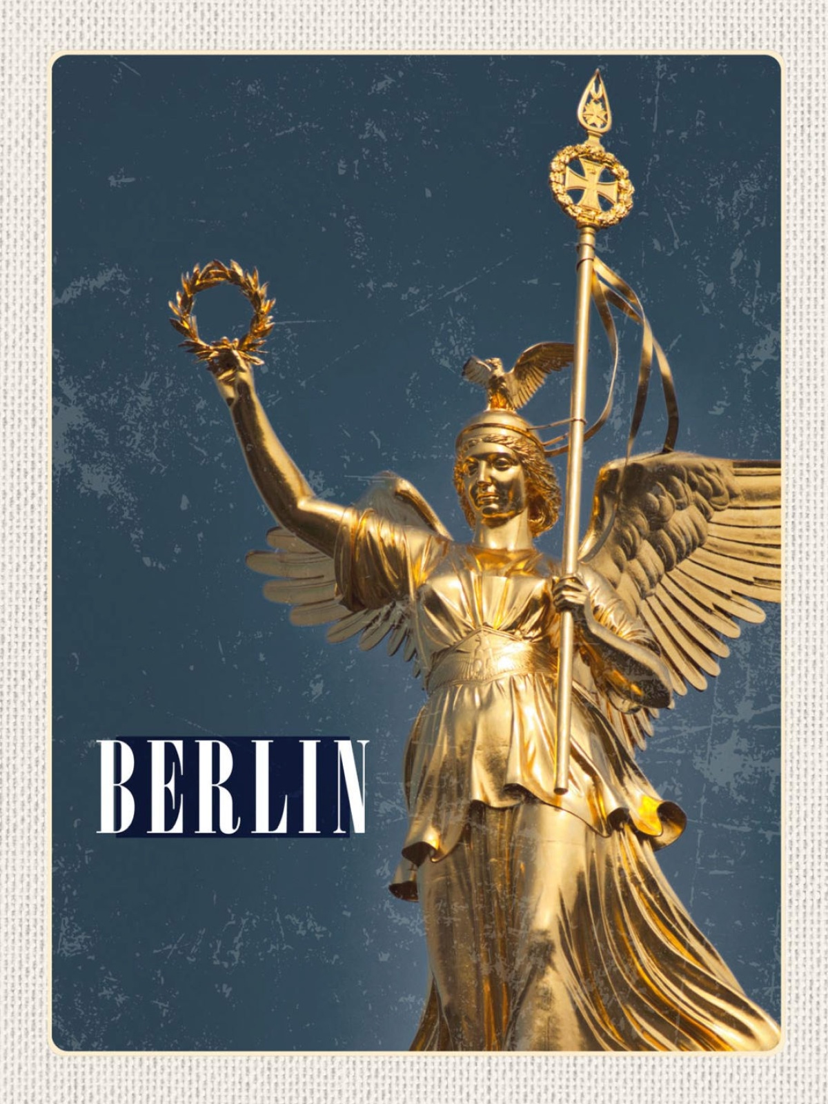 Schild Berlin Deutschland Siegessäule 12x18 20x30 30x40 Blech od. Holz