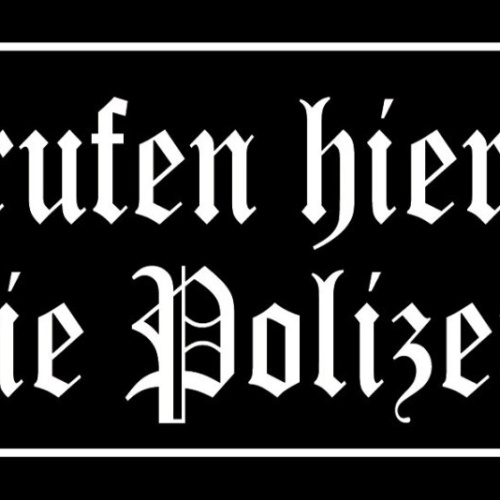 Schild Wir Rufen Hier Nicht Die Polizei Bullen Pistole 27x10 Blech od.Holz